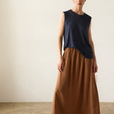 The Midi Swing Skirt in Clay