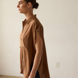 The Reiki Sleeveless Shirt in Clay