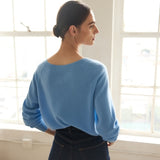 The V Fave Cashmere Sweater in Baby Blue