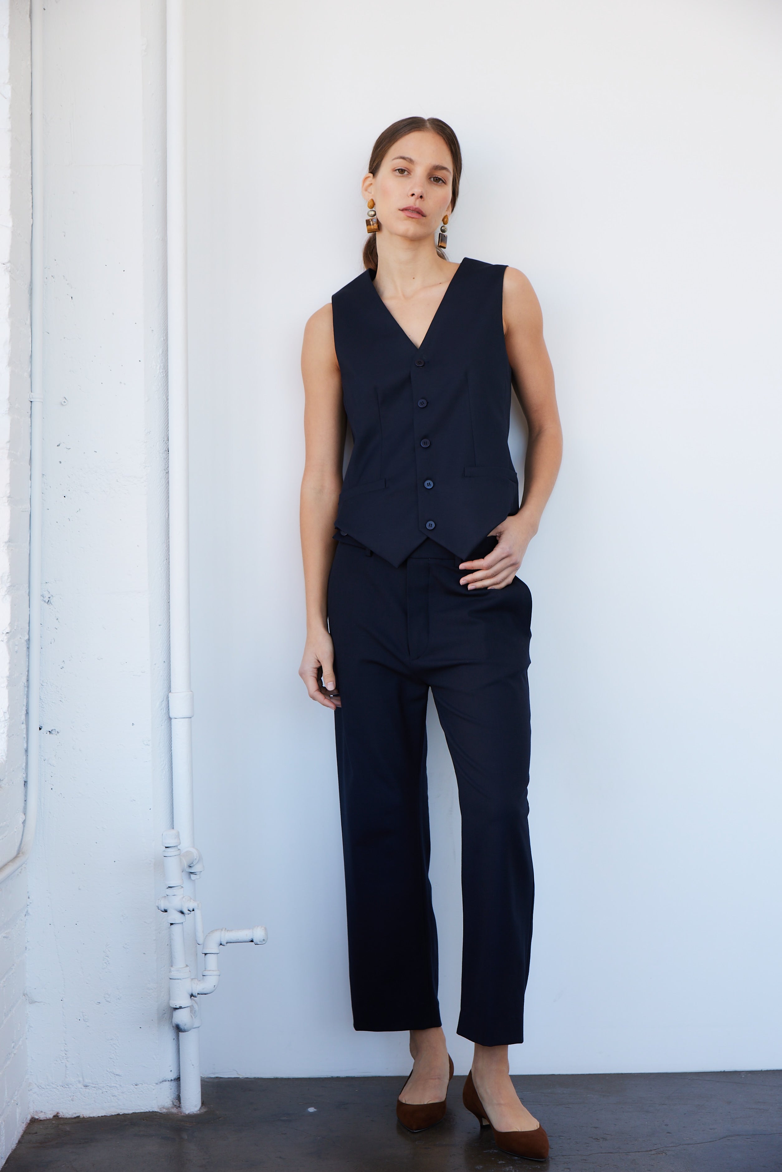 The Waistcoat in Dark Navy - Jamie Haller