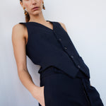 The Waistcoat in Dark Navy - Jamie Haller