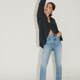The Slim Stovepipe Jean in Spring Indigo