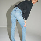 The Slim Stovepipe Jean in Spring Indigo