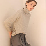 The Primm Sweater in Oxford. On body front side - Jamie Haller