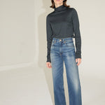 The Wide A Leg in Wilde Indigo. On body front - Jamie Haller