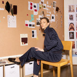 The Track Snap Pant in Deep Navy