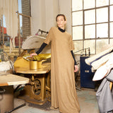 The Goddess Dress in Gold Lame