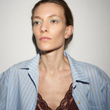 The Weekend Shirt in Baby Blue Stripe