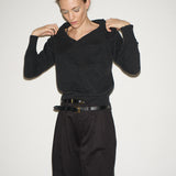 The V Fave Cashmere Sweater in Charcoal