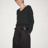 The V Fave Cashmere Sweater in Charcoal