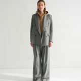 The Triple Pleat Trouser in Pepper