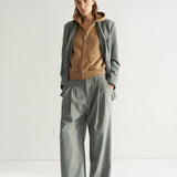 The Triple Pleat Trouser in Pepper