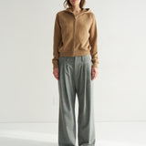The Triple Pleat Trouser in Pepper