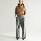 The Triple Pleat Trouser in Pepper