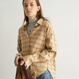 The Weekend Shirt in Honey Plaid