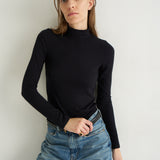 The Mock Neck in Black