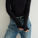 The Mock Neck in Black