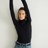 The Mock Neck in Black