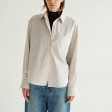 The Weekend Shirt in Tan Stripe