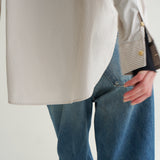 The Weekend Shirt in Tan Stripe