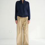 The Triple Pleat Pant in Tan