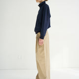The Triple Pleat Pant in Tan