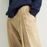 The Triple Pleat Pant in Tan