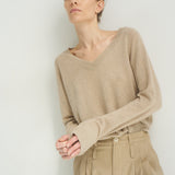 The V Fave Cashmere Sweater in Oatmeal