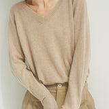 The V Fave Cashmere Sweater in Oatmeal