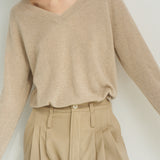 The V Fave Cashmere Sweater in Oatmeal