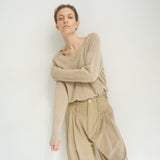 The V Fave Cashmere Sweater in Oatmeal