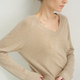 The V Fave Cashmere Sweater in Oatmeal