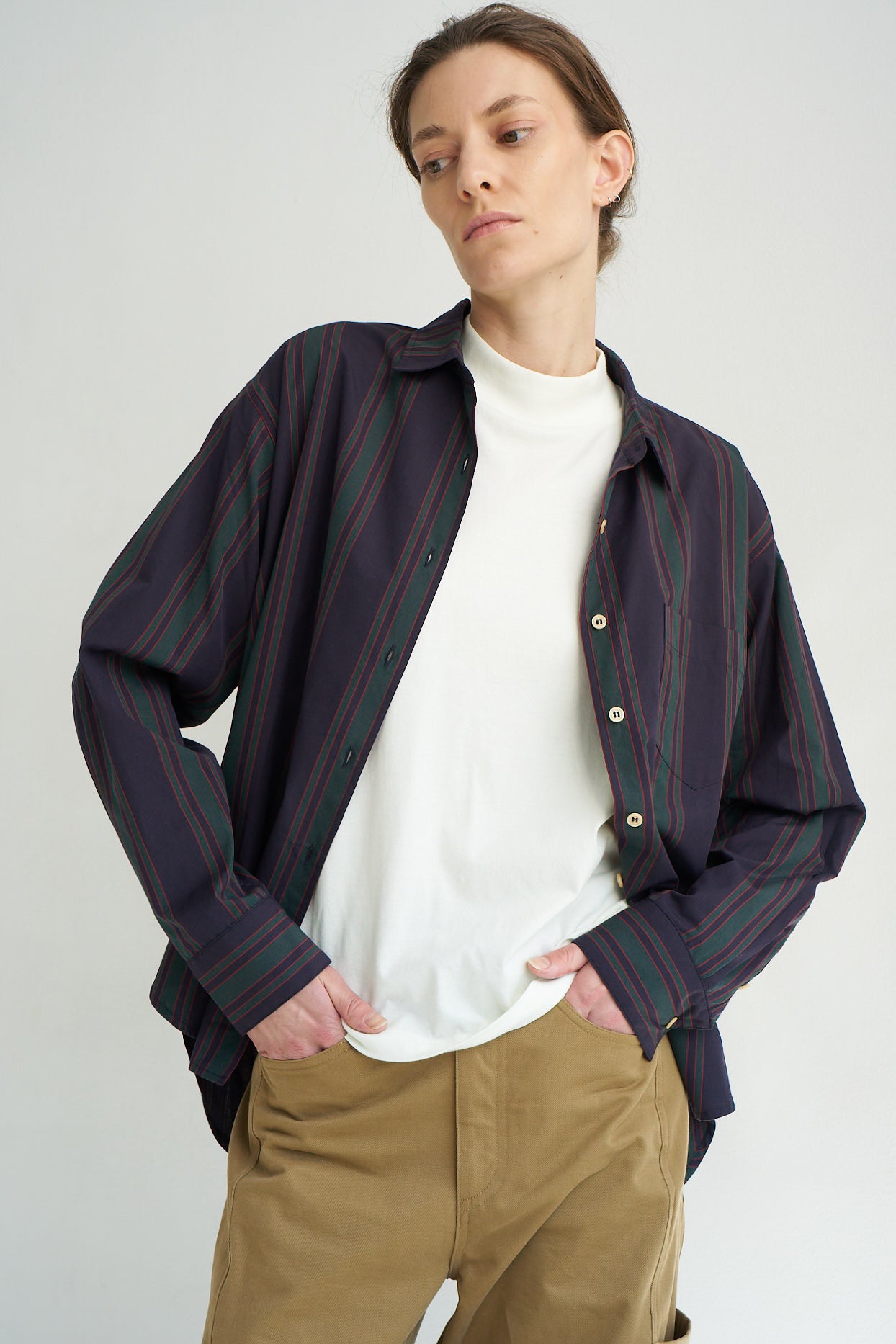 The Weekend Shirt in Tartan Stripe