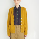 The Welt Pocket Cashmere Cardigan in Gold