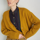 The Welt Pocket Cashmere Cardigan in Gold