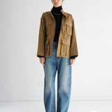 The Kitty Point Heel in Olive Snake