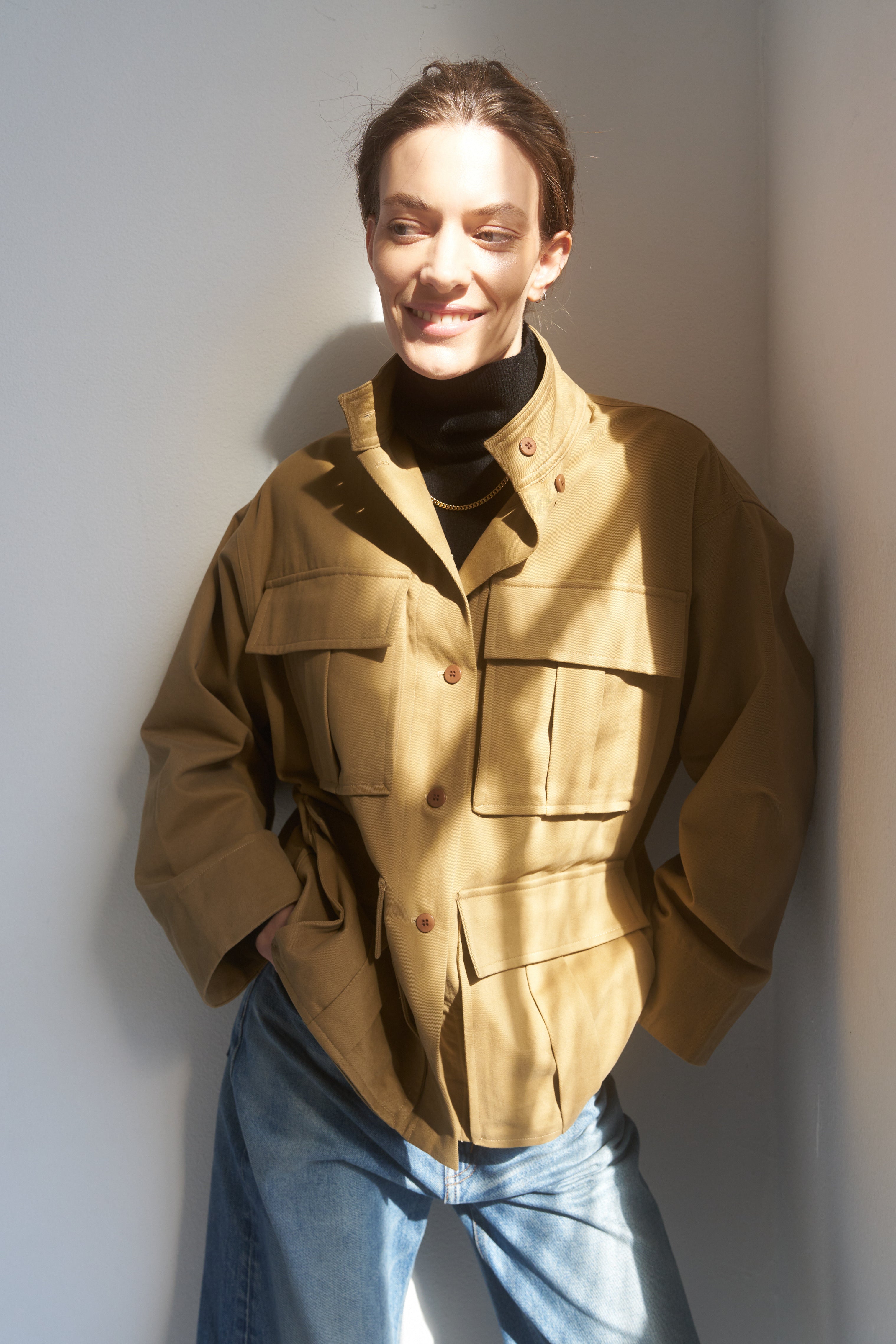 The Stacked Jacket in Chestnut