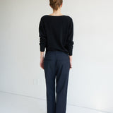 The Waist Tape Trouser in Dark Navy