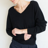 The V Fave Sweater in Black
