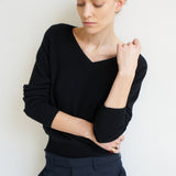 The V Fave Sweater in Black