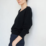 The V Fave Sweater in Black