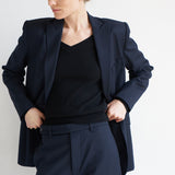 The Waist Tape Trouser in Dark Navy