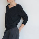 The V Fave Cashmere Sweater in Charcoal