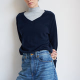 The V Fave Cashmere Sweater in Navy