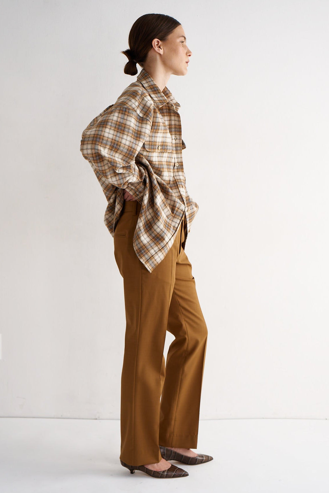 The Big Shirt in Gold Plaid