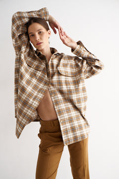 The Big Shirt in Gold Plaid