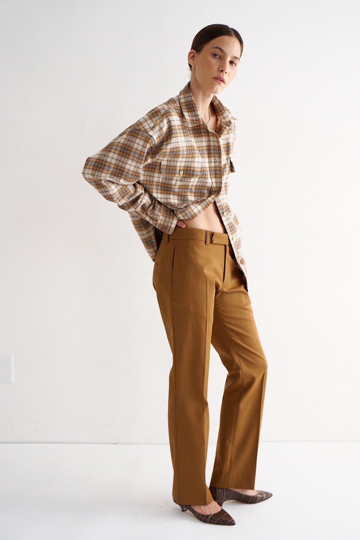 The Big Shirt in Gold Plaid