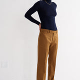 The Rib Turtleneck in Navy