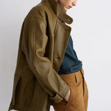The Minimal Anorak Jacket in Olive