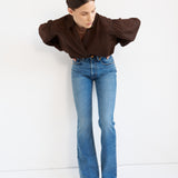 The Kitty Point Heel in Grey Croc